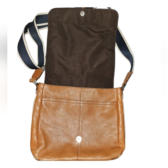 Coach Tan Leather Heritage Web Map Messenger Bag - Picture 2 of 15